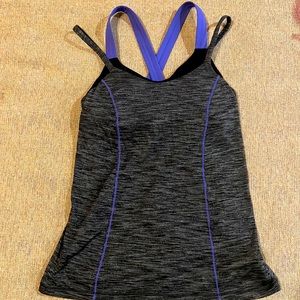 Lululemon Top with attached Crossback Sports Bras